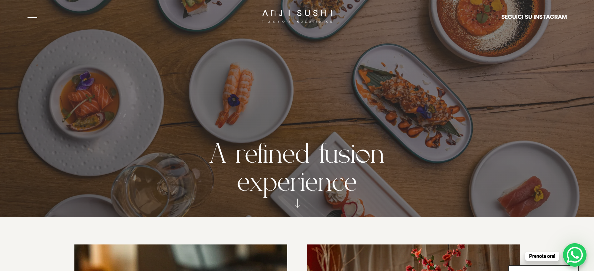 Sito web realizzato per Anji Sushi